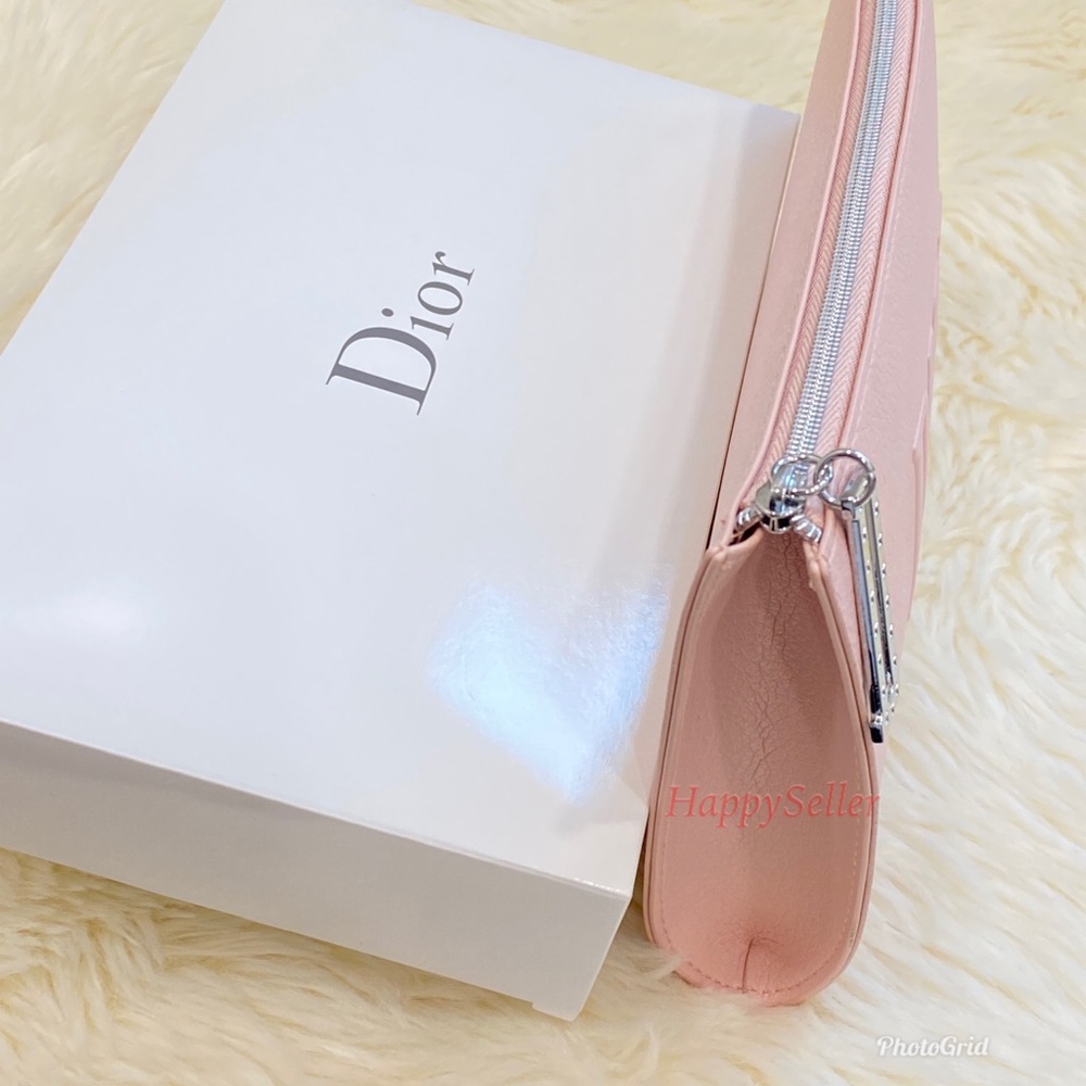 Dior Pouch Cosmetic Organizer Makeup Clutch Case Shaving Kit Dopp Bag Pink NEW - Picture 4 of 8